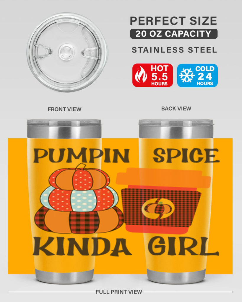 pumpkin spice kinda girl 551#- fall- Tumbler