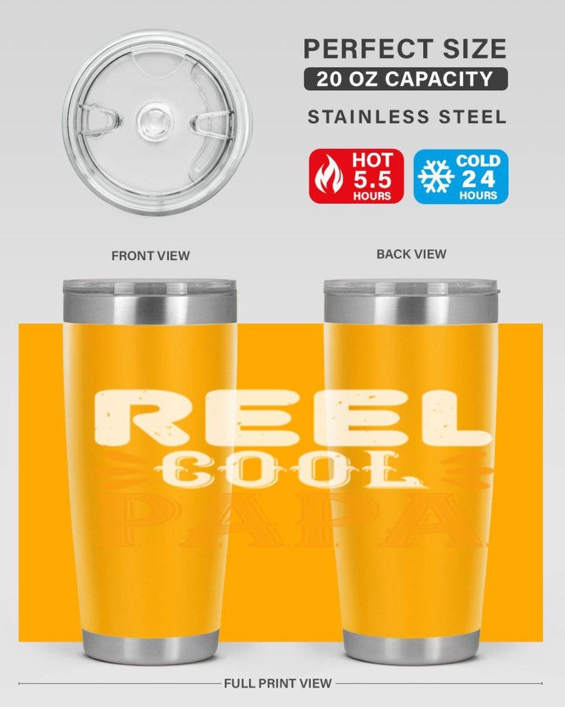 reel cool papa 12#- grandpa - papa- Tumbler