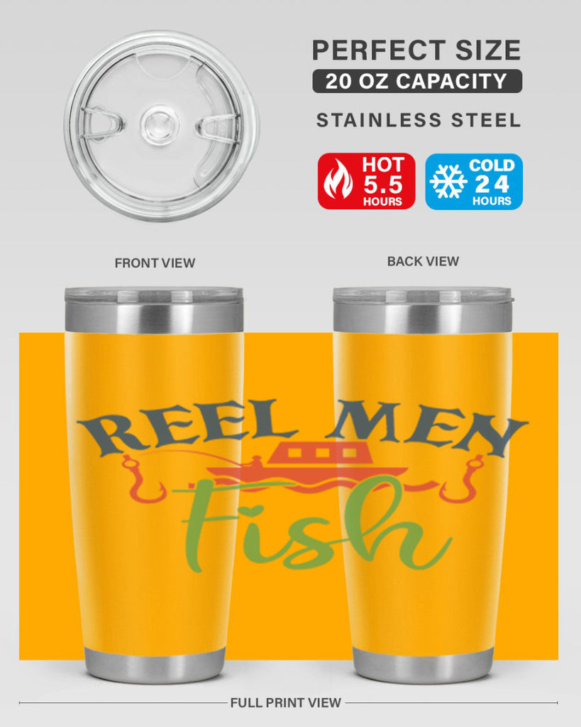 reel men fish 196#- fishing- Tumbler