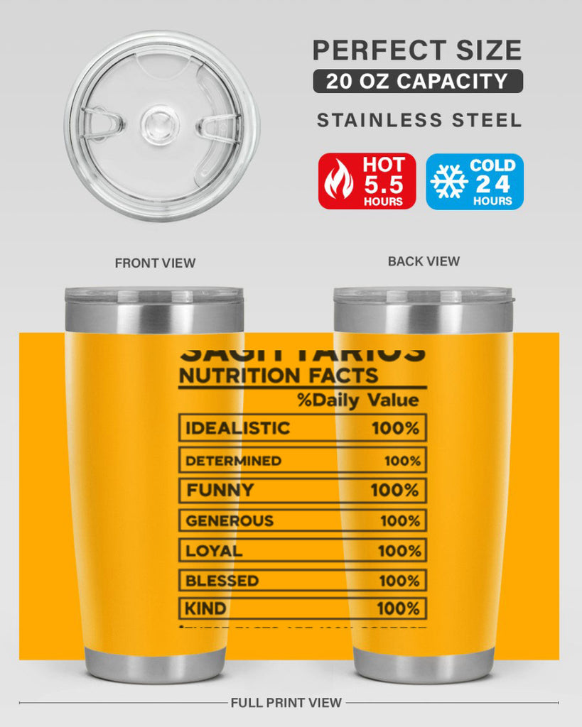 sagittarius Nutrition Facts 400#- zodiac- Tumbler