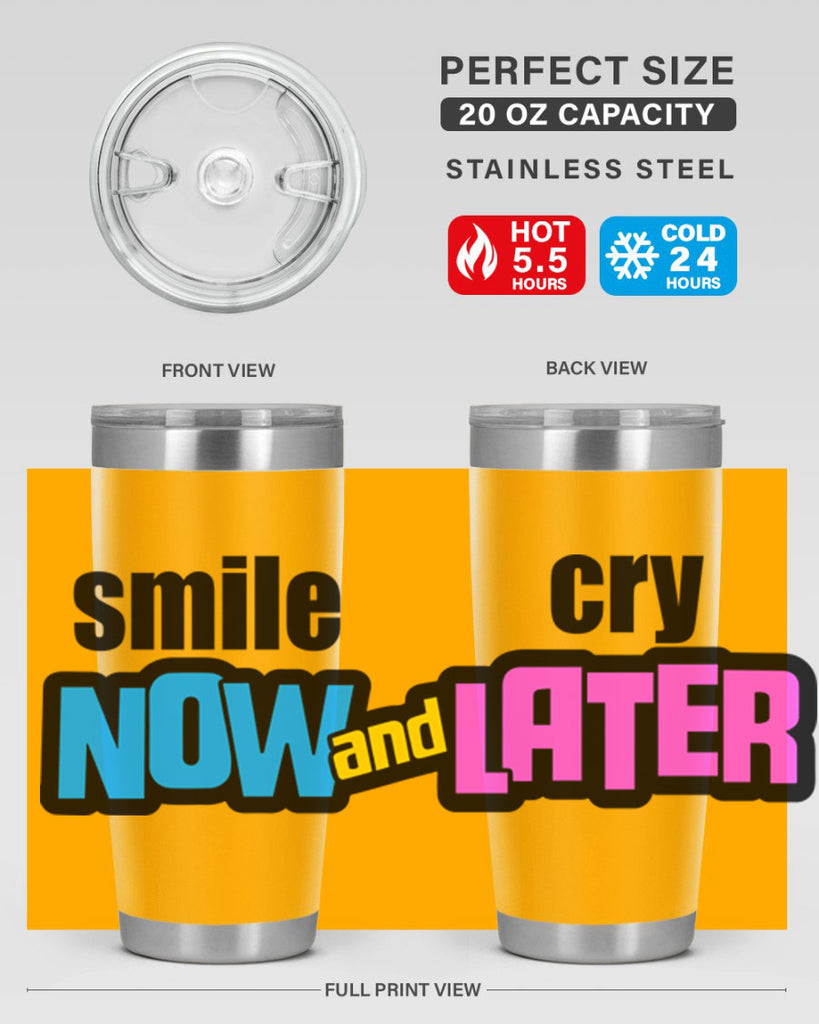 smile now and cry later 31#- black words phrases- Cotton Tank