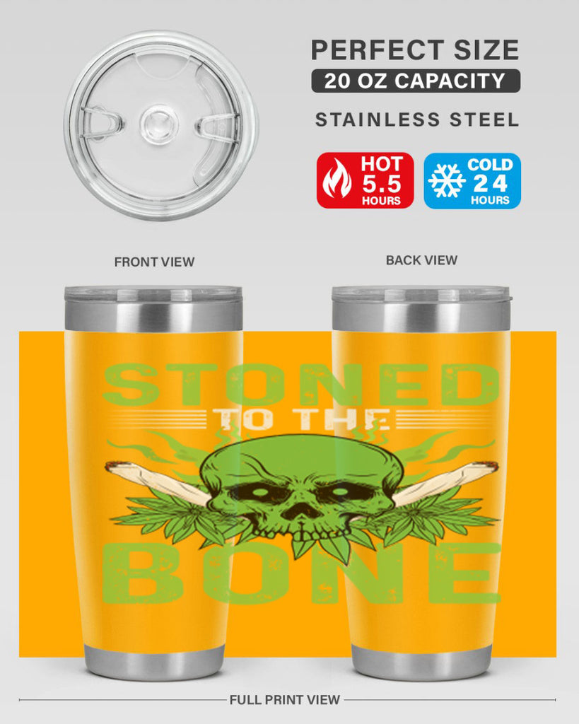 stoned to the bone 254#- marijuana- Tumbler