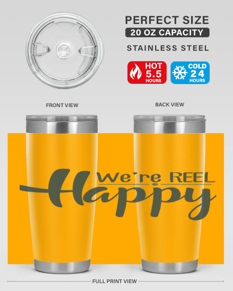 we are reel happy 16#- fishing- Tumbler