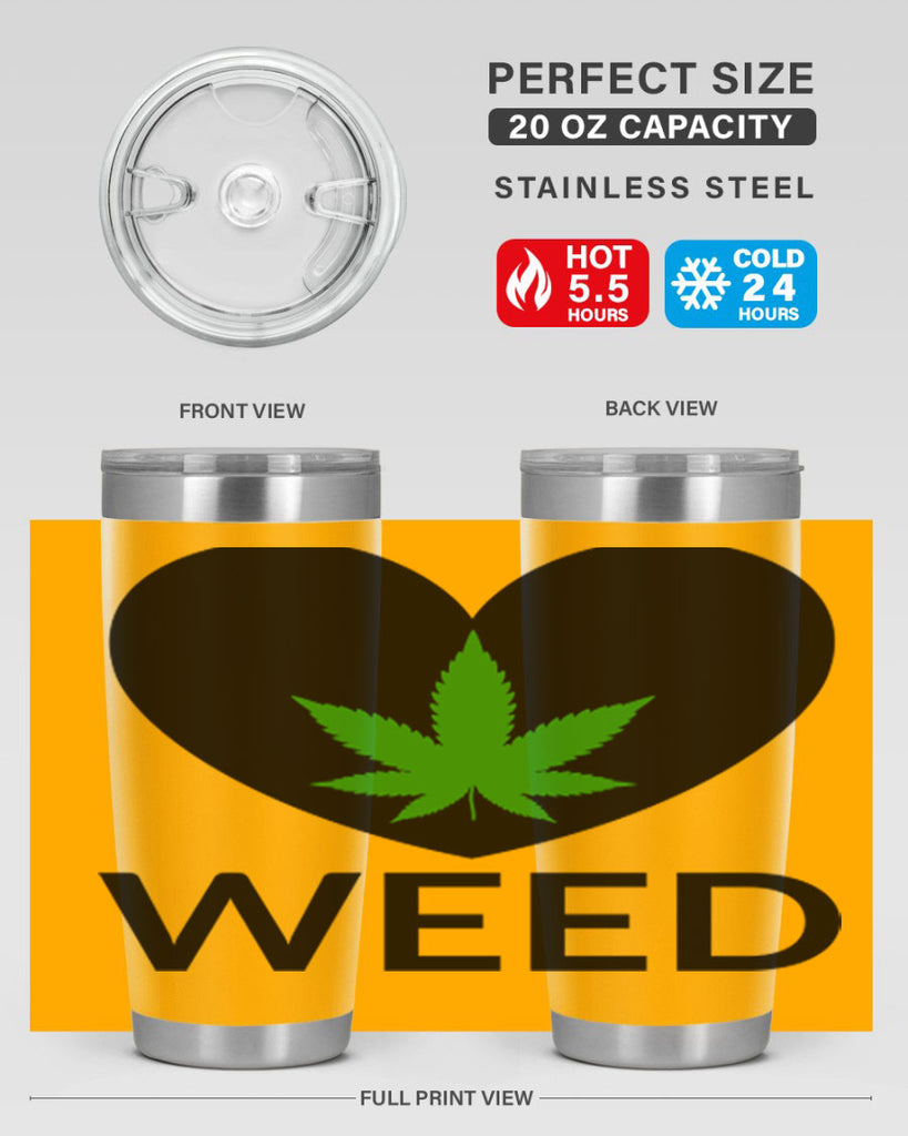 weed cannabis 284#- marijuana- Tumbler