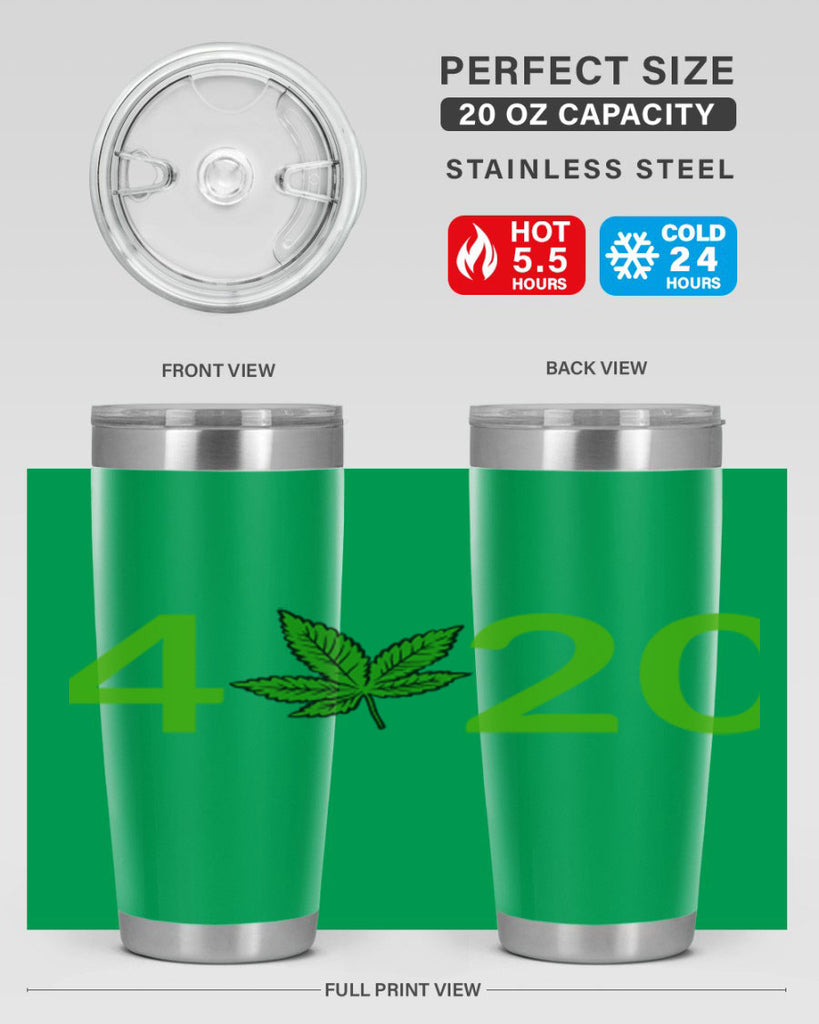 4 cannabis 20#- marijuana- Tumbler