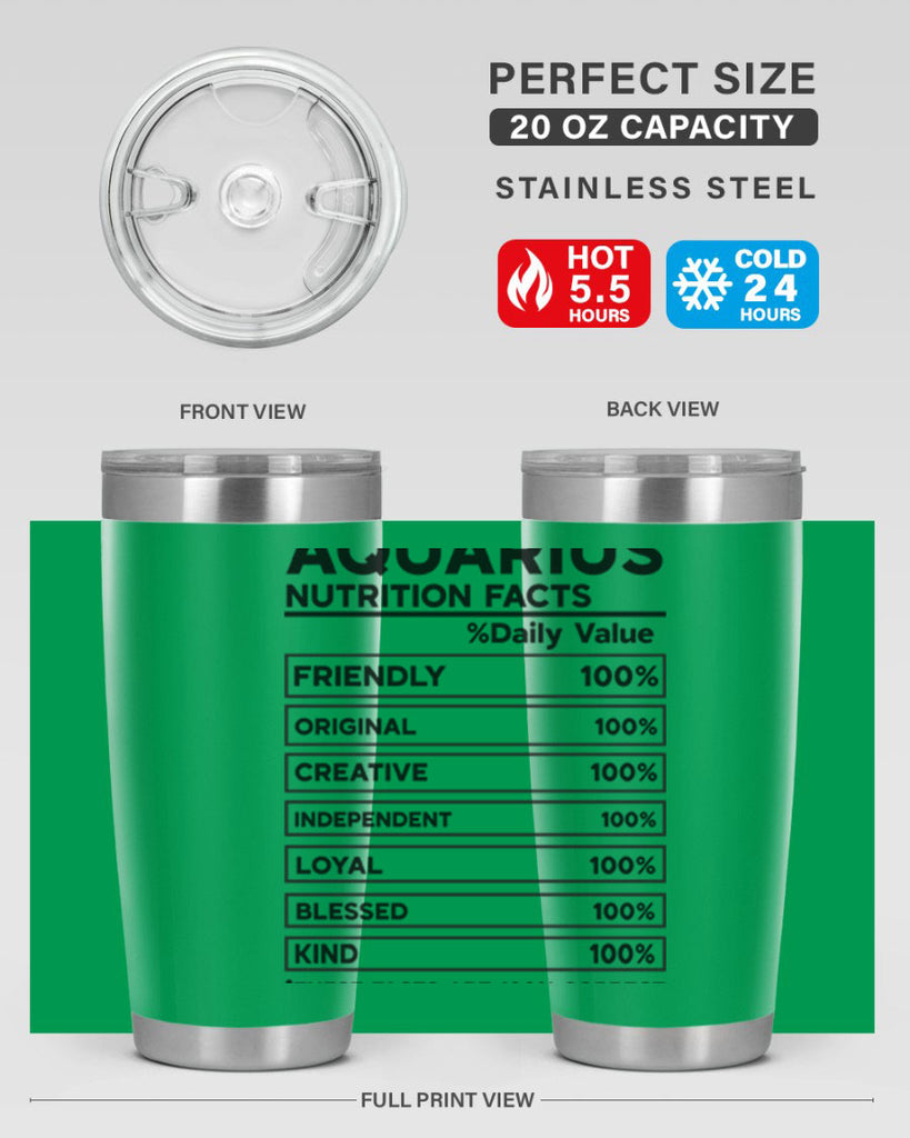 Aquarius Nutrition Facts 67#- zodiac- Tumbler