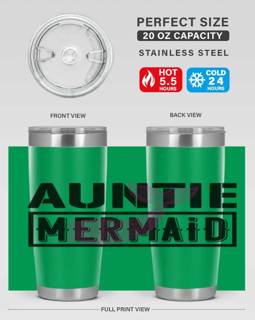 Auntie mermaid 18#- mermaid- Tumbler