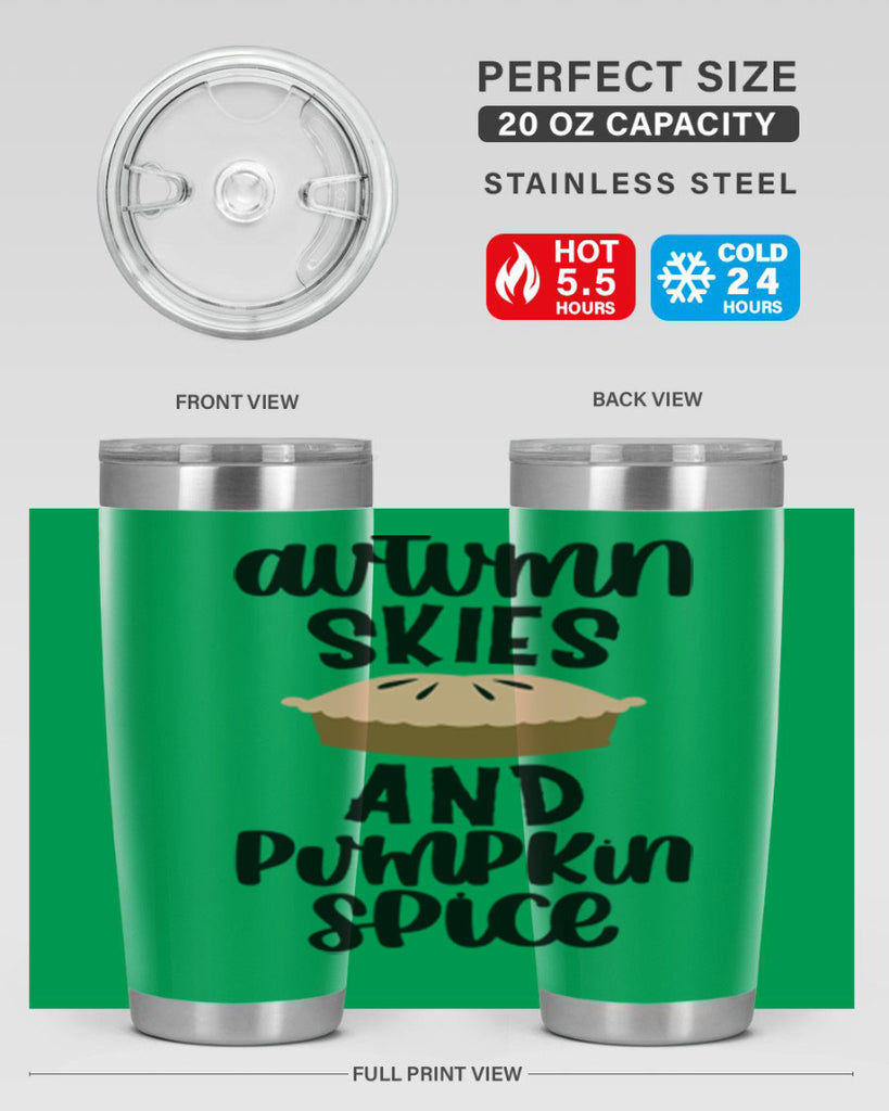 Autumn Skies And Pumpkin Spice 477#- fall- Tumbler