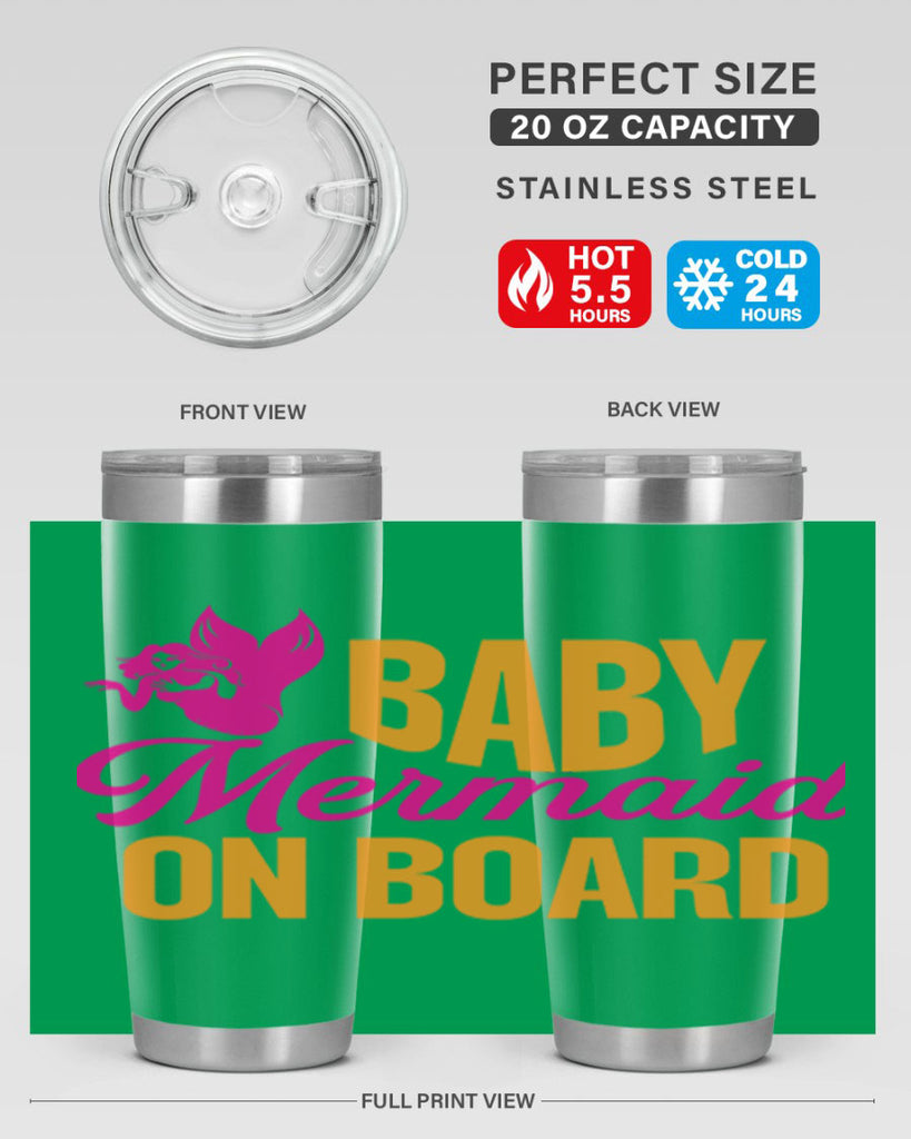 Baby Mermaid On Board 22#- mermaid- Tumbler