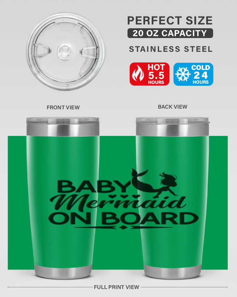 Baby Mermaid On Board 25#- mermaid- Tumbler