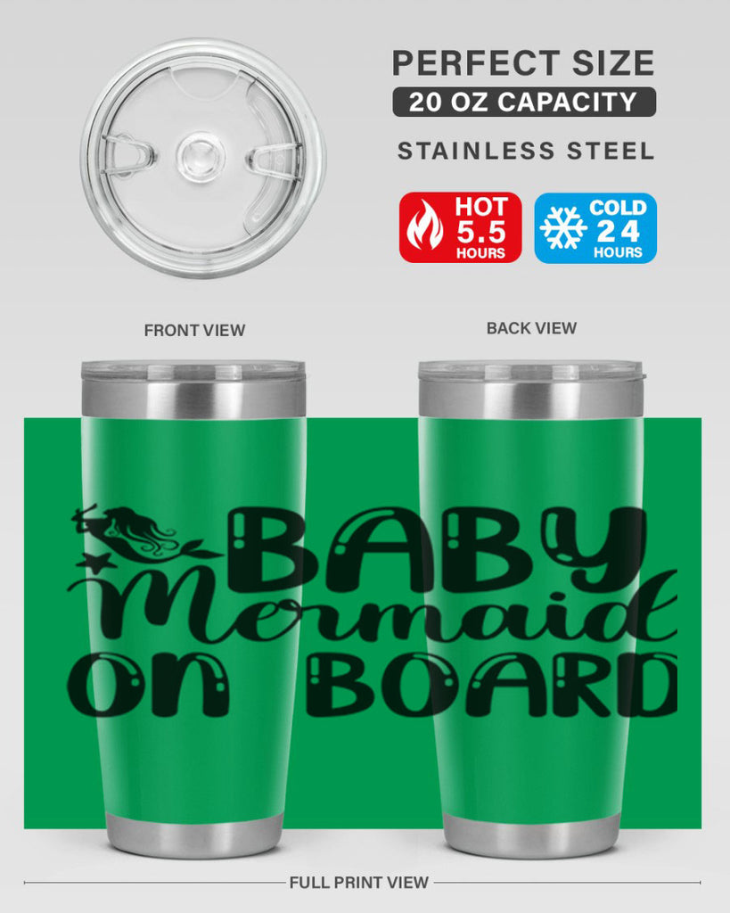 Baby Mermaid on Board 35#- mermaid- Tumbler