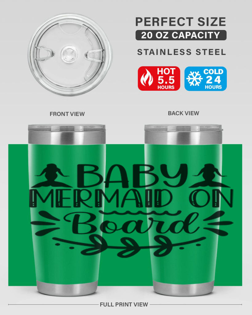 Baby mermaid on board 30#- mermaid- Tumbler