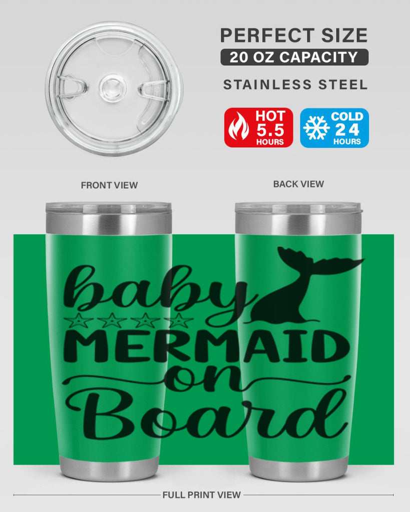 Baby mermaid on board 36#- mermaid- Tumbler