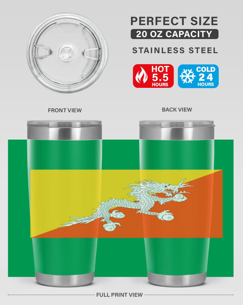 Bhutan 178#- world flags- Tumbler