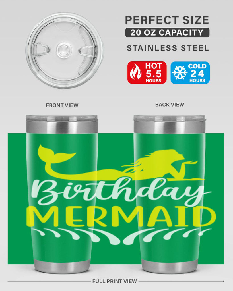 Birthday Mermaid 68#- mermaid- Tumbler