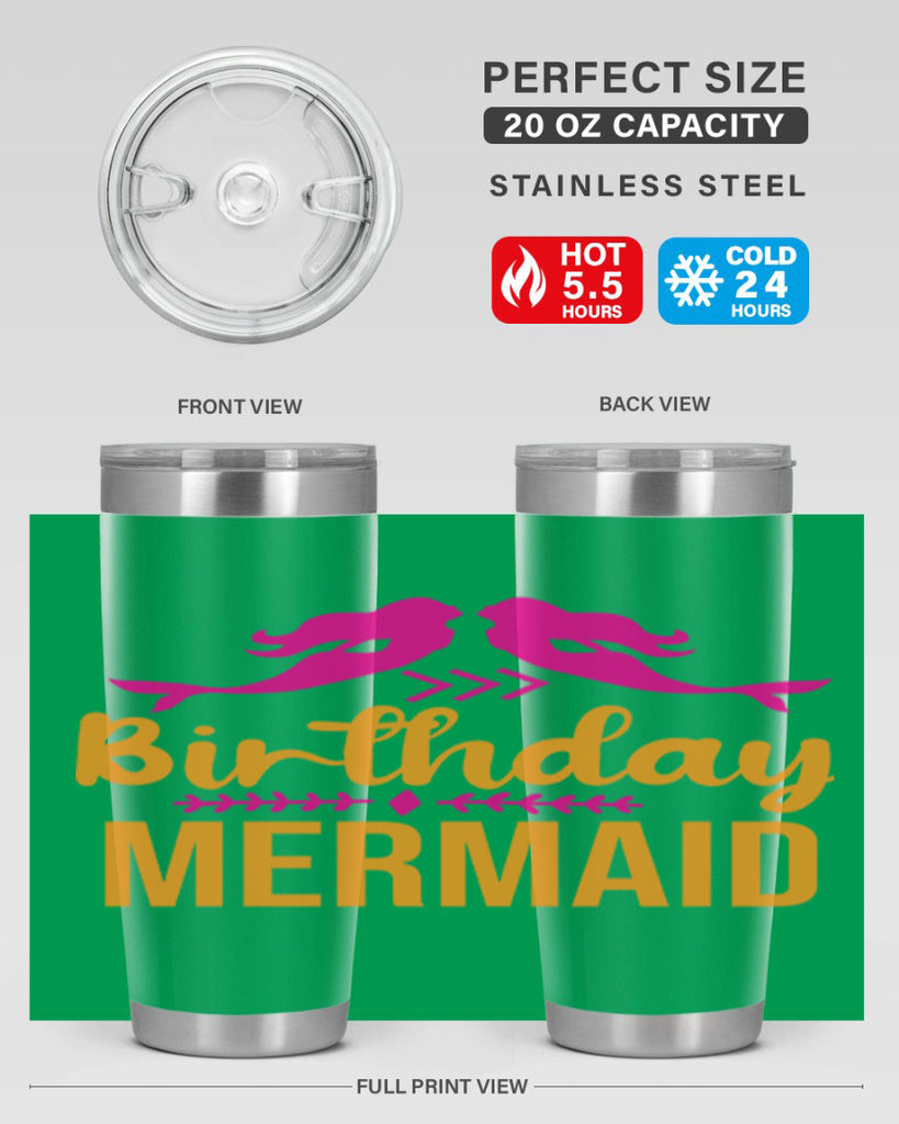 Birthday Mermaid 69#- mermaid- Tumbler