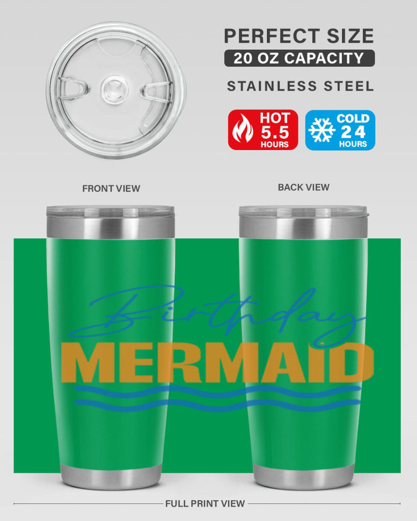 Birthday Mermaid 73#- mermaid- Tumbler
