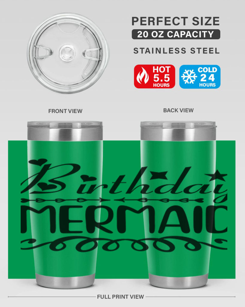 Birthday mermaid 75#- mermaid- Tumbler