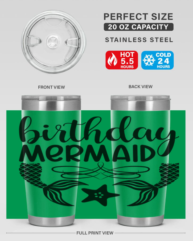 Birthday mermaid 76#- mermaid- Tumbler