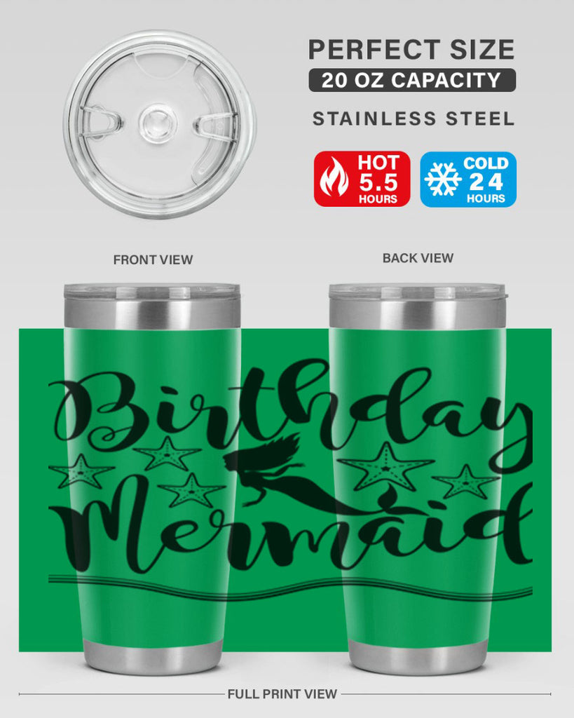 Birthday mermaid 77#- mermaid- Tumbler