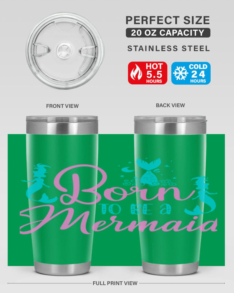 Born To Be A Mermaid 80#- mermaid- Tumbler