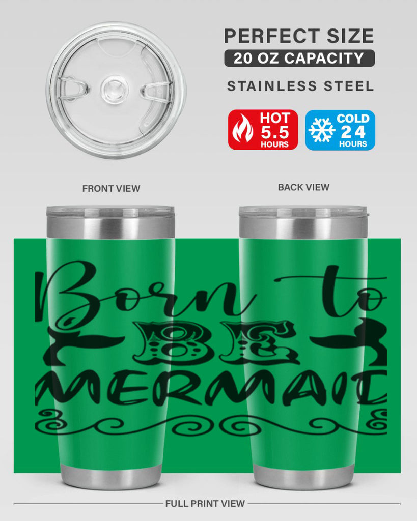 Born to be mermaid 84#- mermaid- Tumbler