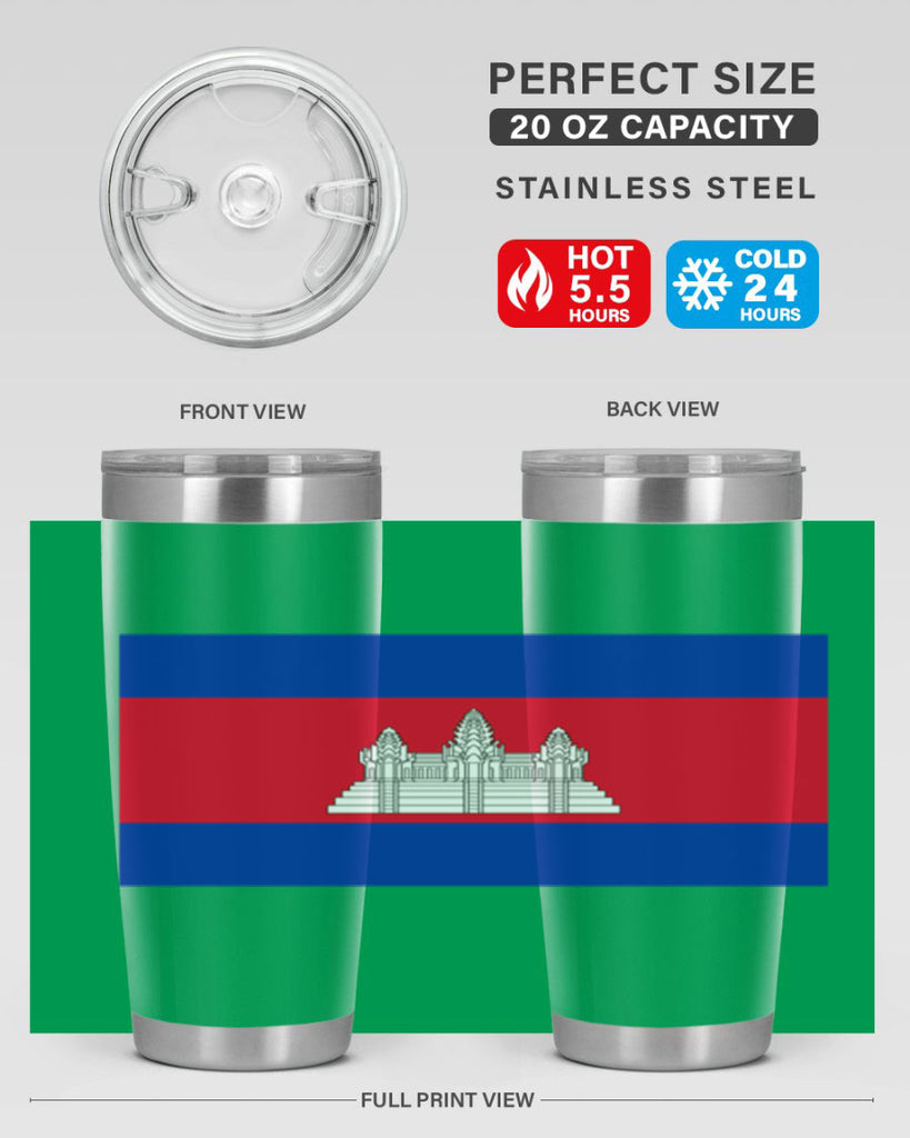 Cambodia 168#- world flags- Tumbler