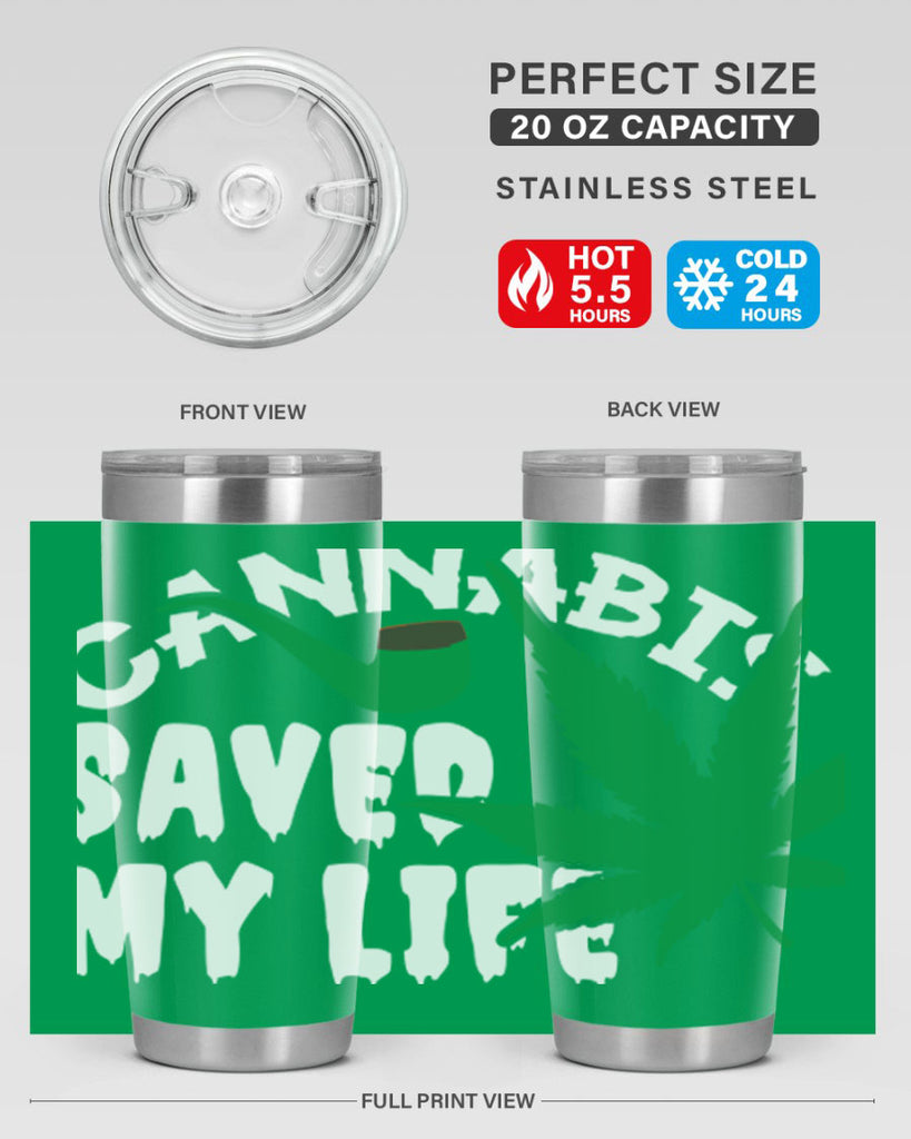 Cannabis saved my life 53#- marijuana- Tumbler