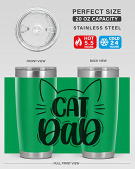 Cat Dad Style 81#- cat- Tumbler