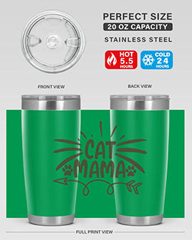 Cat Mama Style 5#- cat- Tumbler