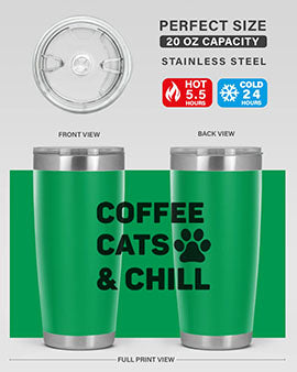 Coffee Cat Style 41#- cat- Tumbler