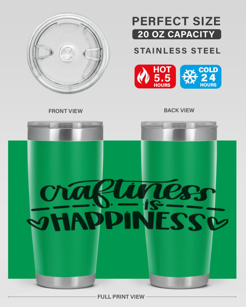 Craftiness Is Happiness 35#- crafting- Tumbler