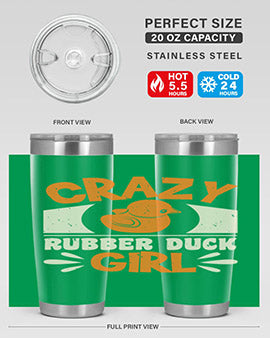 Crazy Rubber Duck Girl Style 4#- duck- Tumbler