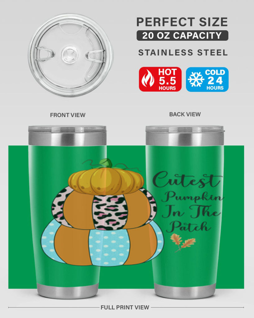 Cutest Pumpkin in the Patch 64#- fall- Tumbler