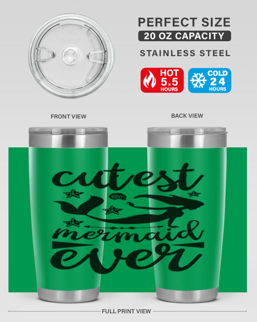 Cutest mermaid ever design 103#- mermaid- Tumbler