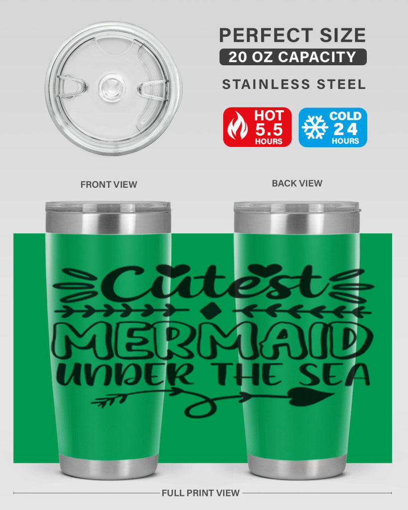 Cutest mermaid under the sea 104#- mermaid- Tumbler