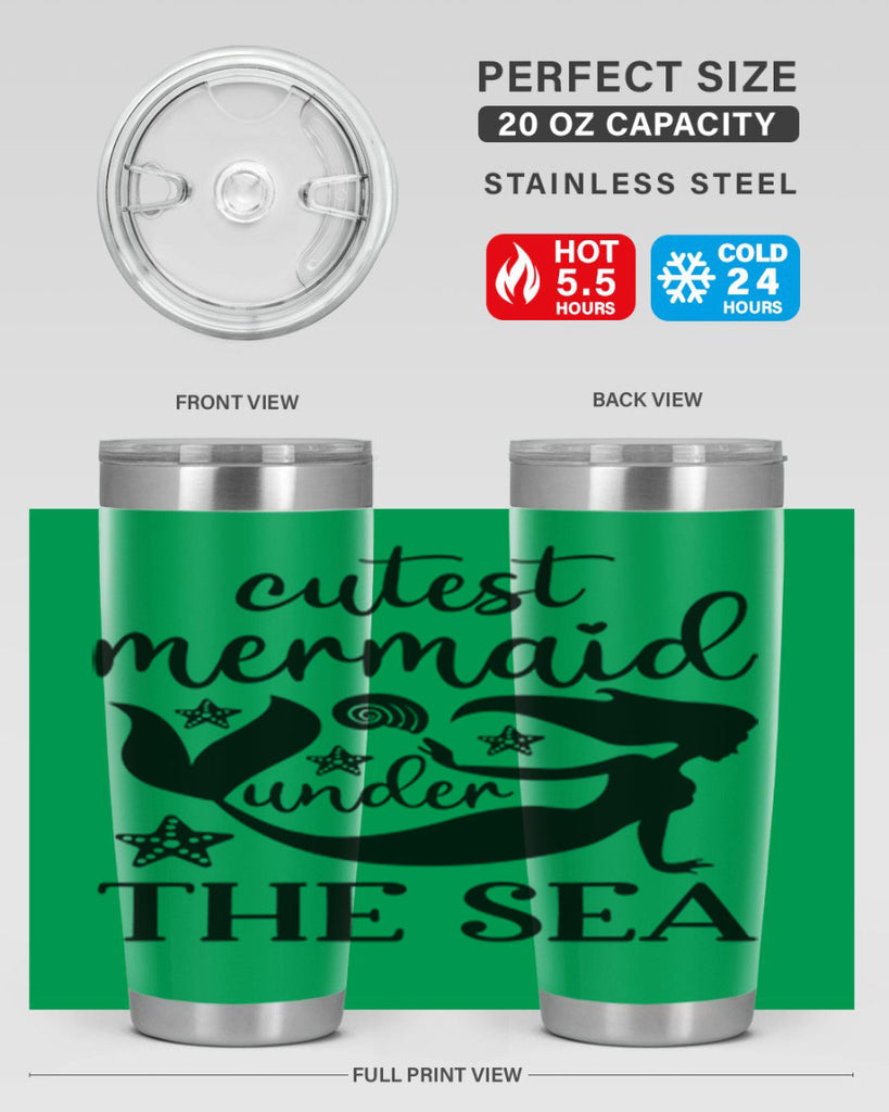 Cutest mermaid under the sea 110#- mermaid- Tumbler