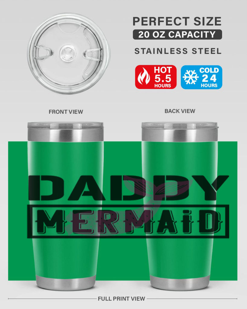 Daddy mermaid 112#- mermaid- Tumbler