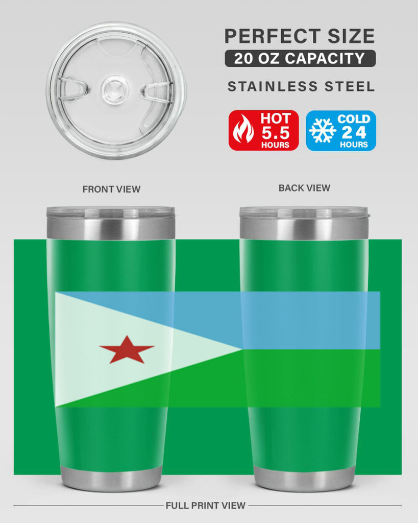 Djibouti 150#- world flags- Tumbler