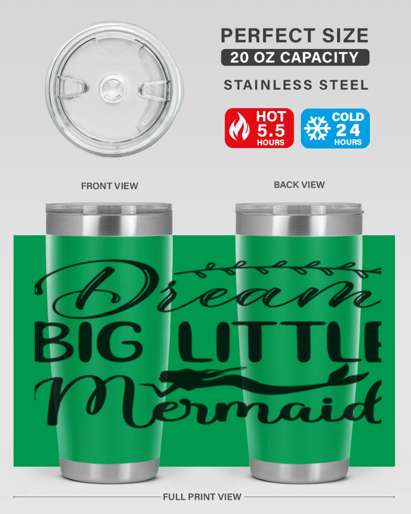 Dream big little mermaid 125#- mermaid- Tumbler