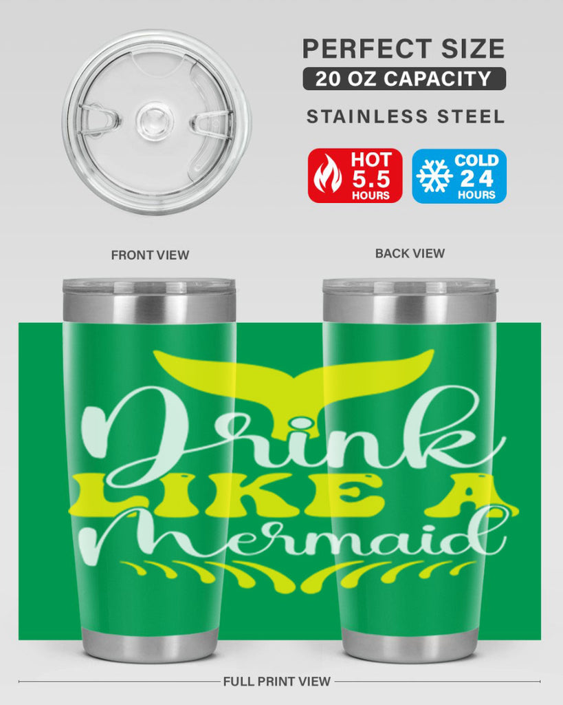 Drink Like a Mermaid 138#- mermaid- Tumbler