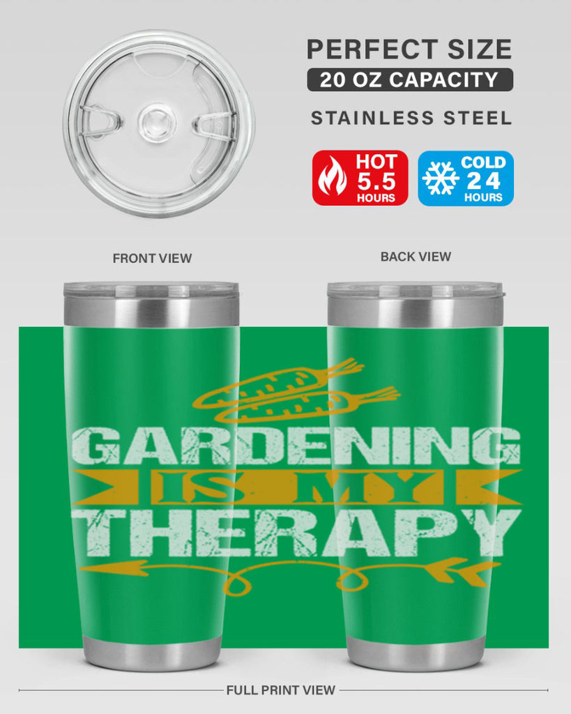 Gardending is my Therapy 64#- farming and gardening- Tumbler