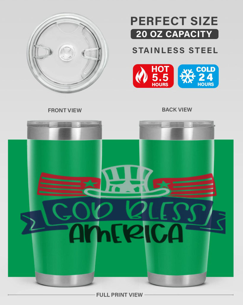 God Bless America Style 151#- Fourt Of July- Tumbler