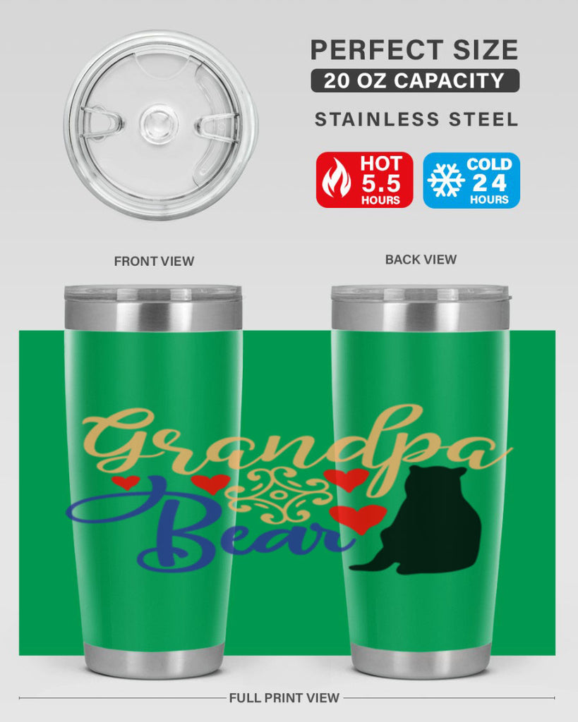 Grandpa bear 43#- grandpa - papa- Tumbler