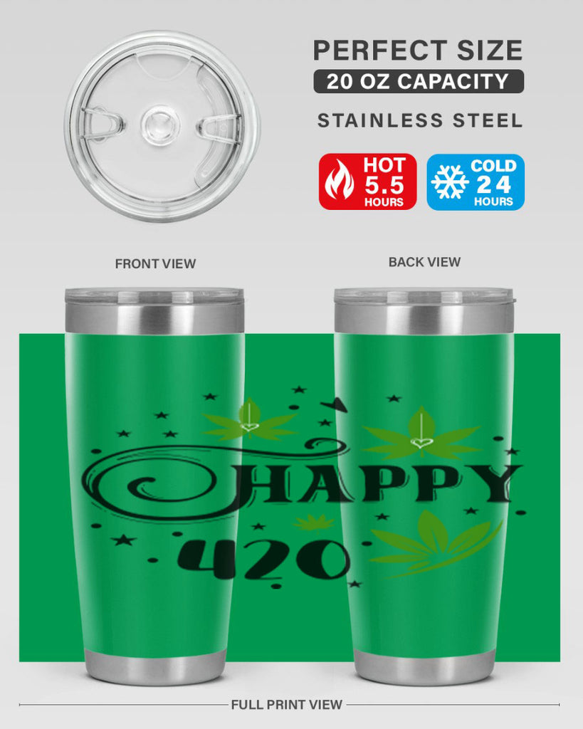 Happy 420 101#- marijuana- Tumbler