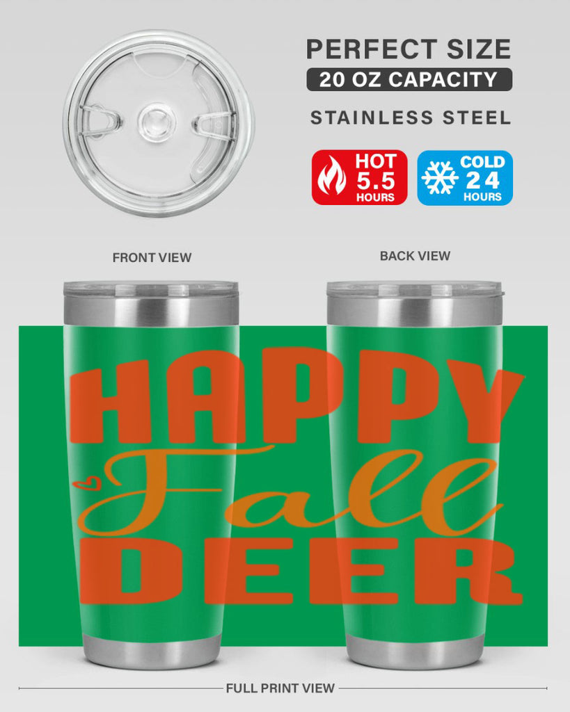 Happy Fall Deer Design 218#- fall- Tumbler