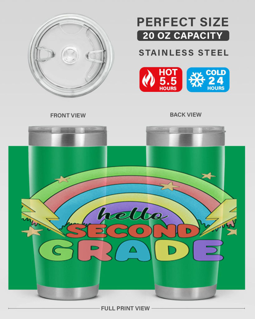 Hello 2nd Grade Rainbow 12#- second grade- Tumbler