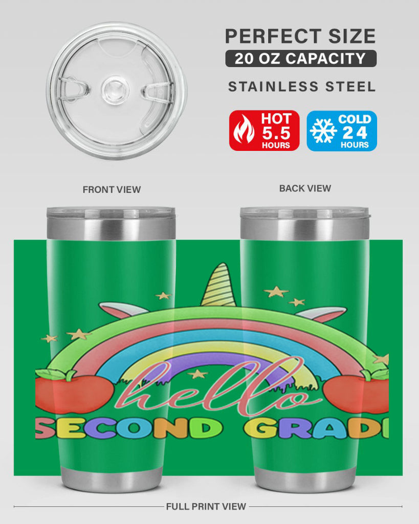 Hello 2nd Grade Unicorn Rainbow 13#- second grade- Tumbler