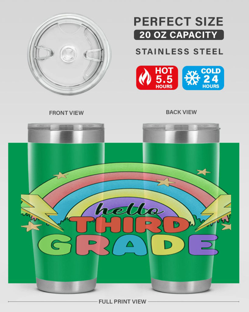 Hello 3rd Grade Rainbow 12#- 3rd grade- Tumbler