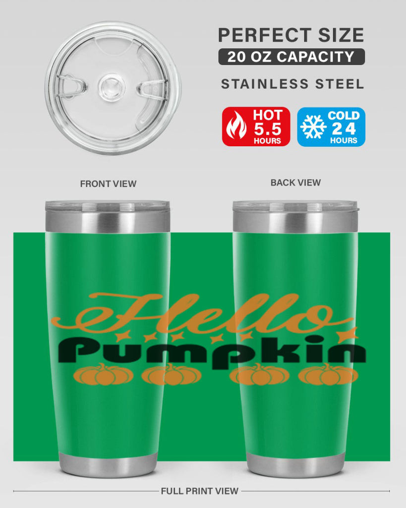 Hello Pumpkin 292#- fall- Tumbler